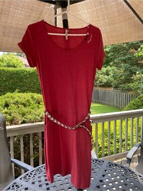Ragwear Women's Midi Knit Dress with Braided Belt